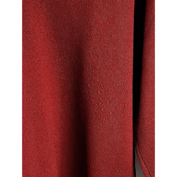 Brooks Brothers Sweater Mens Large Red Merino Wool V-Neck Pullover Stretch - Picture 6 of 6